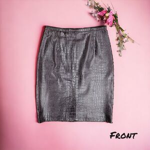 LAFAYETTE 148 NY | Women’s Dark Brown Leather Pencil Skirt SZ 6P